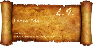 Lacza Ida névjegykártya